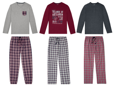 LIVERGY® Pánske pyžamo s flanelovými nohavicami