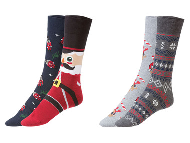 LIVERGY® Pánske vianočné ponožky, 2 páry