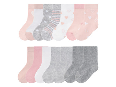 LUPILU® Dievčenské ponožky s biobavlnou, 7 párov