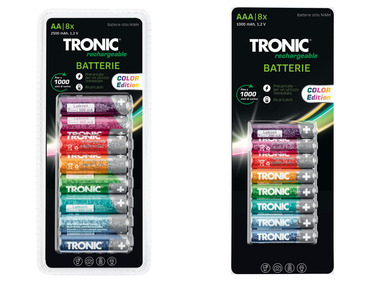 TRONIC® Nabíjacie nikel-metal-hydridné batérie, 8 kusov