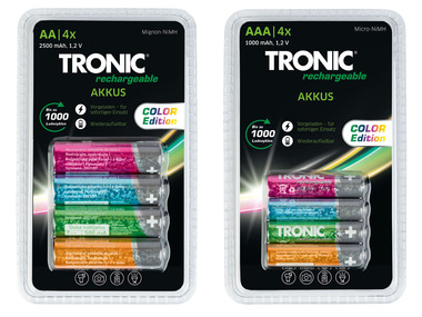 TRONIC® Nabíjacie nikel-metal-hydridné batérie, 4 kusy