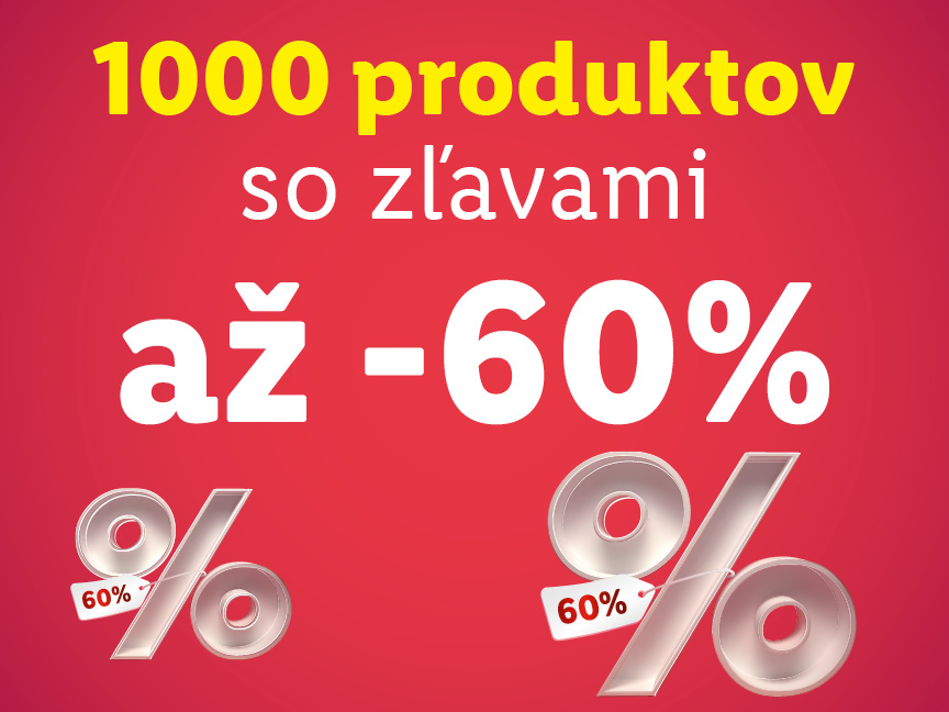 1000 produktov so zľavami až -60%.