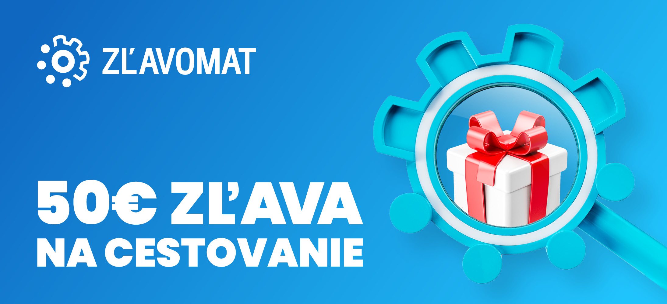 Zľavomat: 50€ zľava na cestovanie, s darčekom v lúpe.