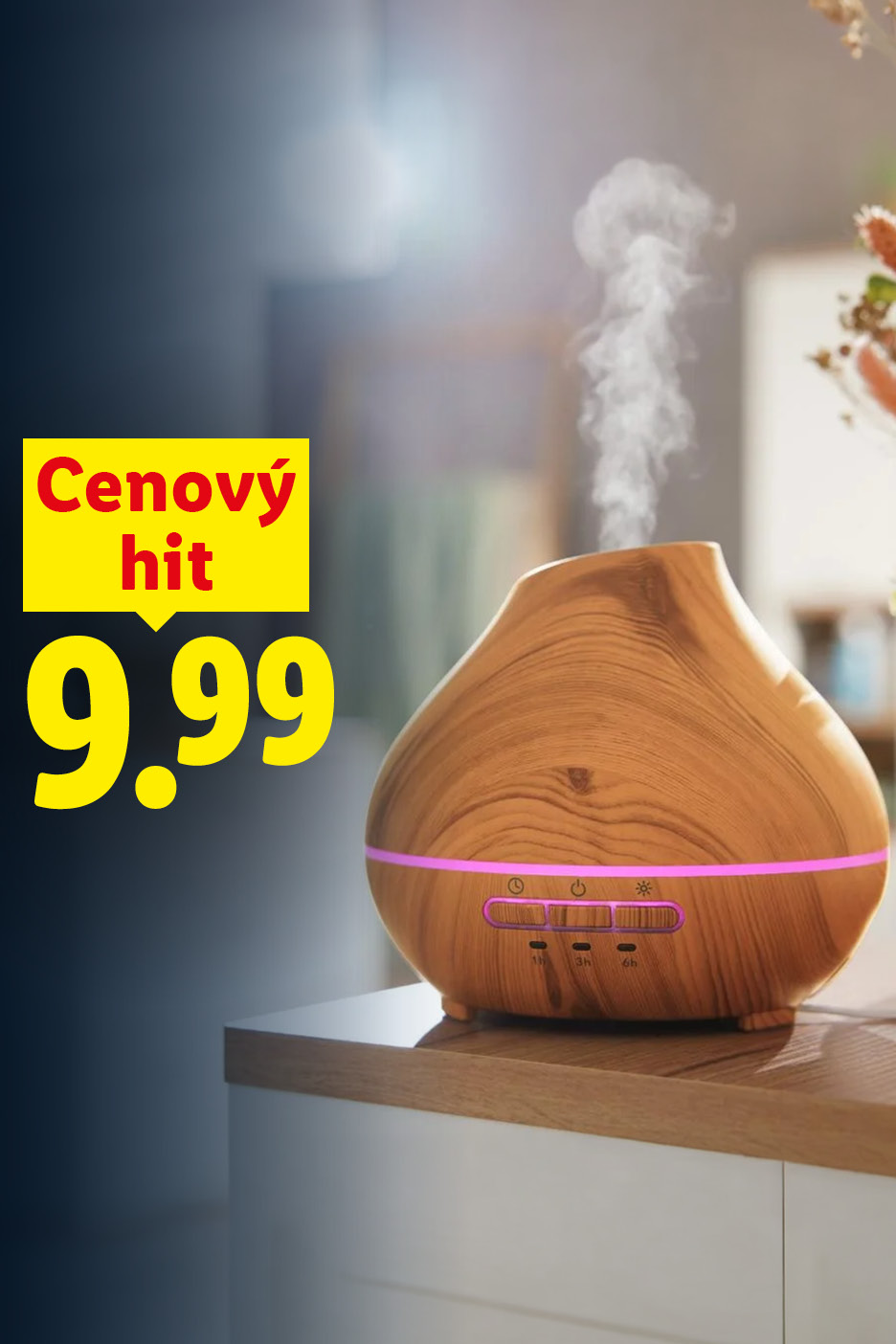 Krása a relax: Ultrazvukový aróma difuzér za 9,99 € (Cenový hit). Iba online.   