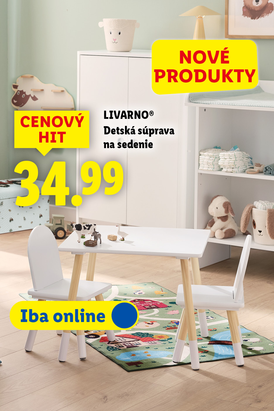 LIVARNO Detská súprava na sedenie za 34,99. Iba online.