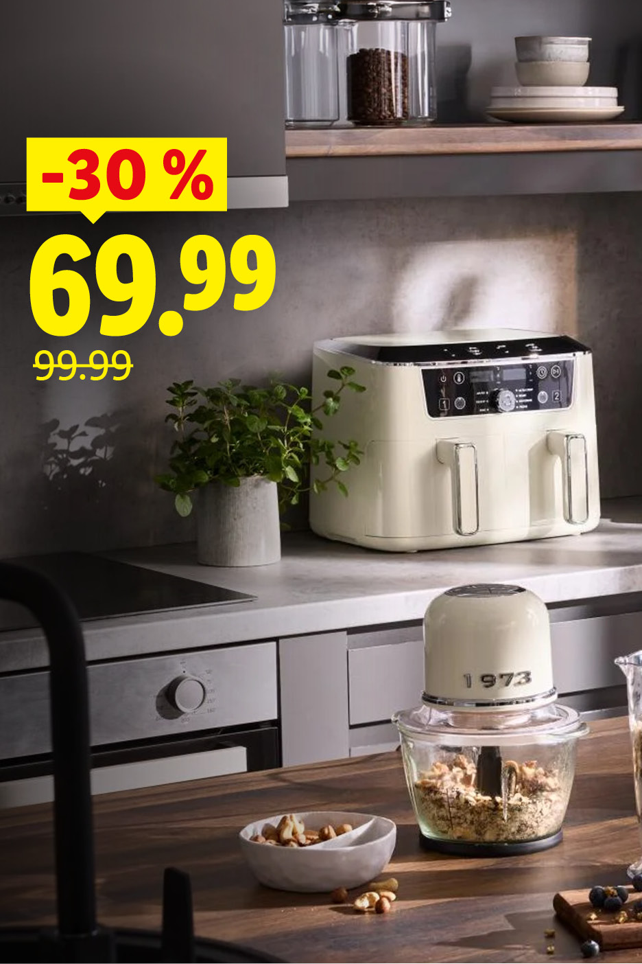 Fresh novinky v online shope: SILVERCREST® Dvojzónová teplovzdušná fritéza za 69,99 € (zľava -30 %, pôvodne 99,99 €). Iba online.