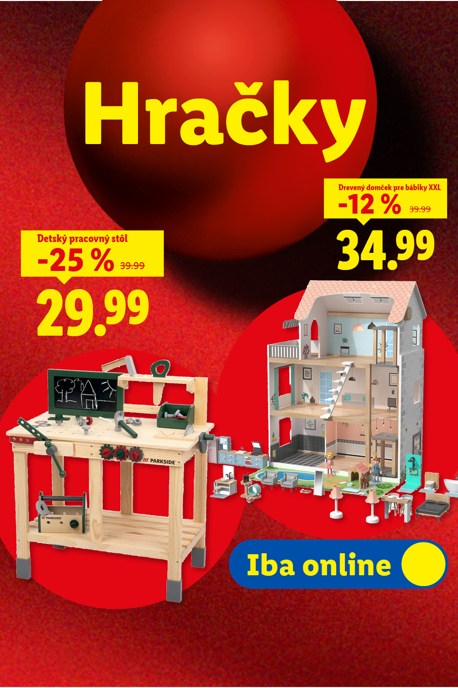 Ponuka hračiek pod stromček.