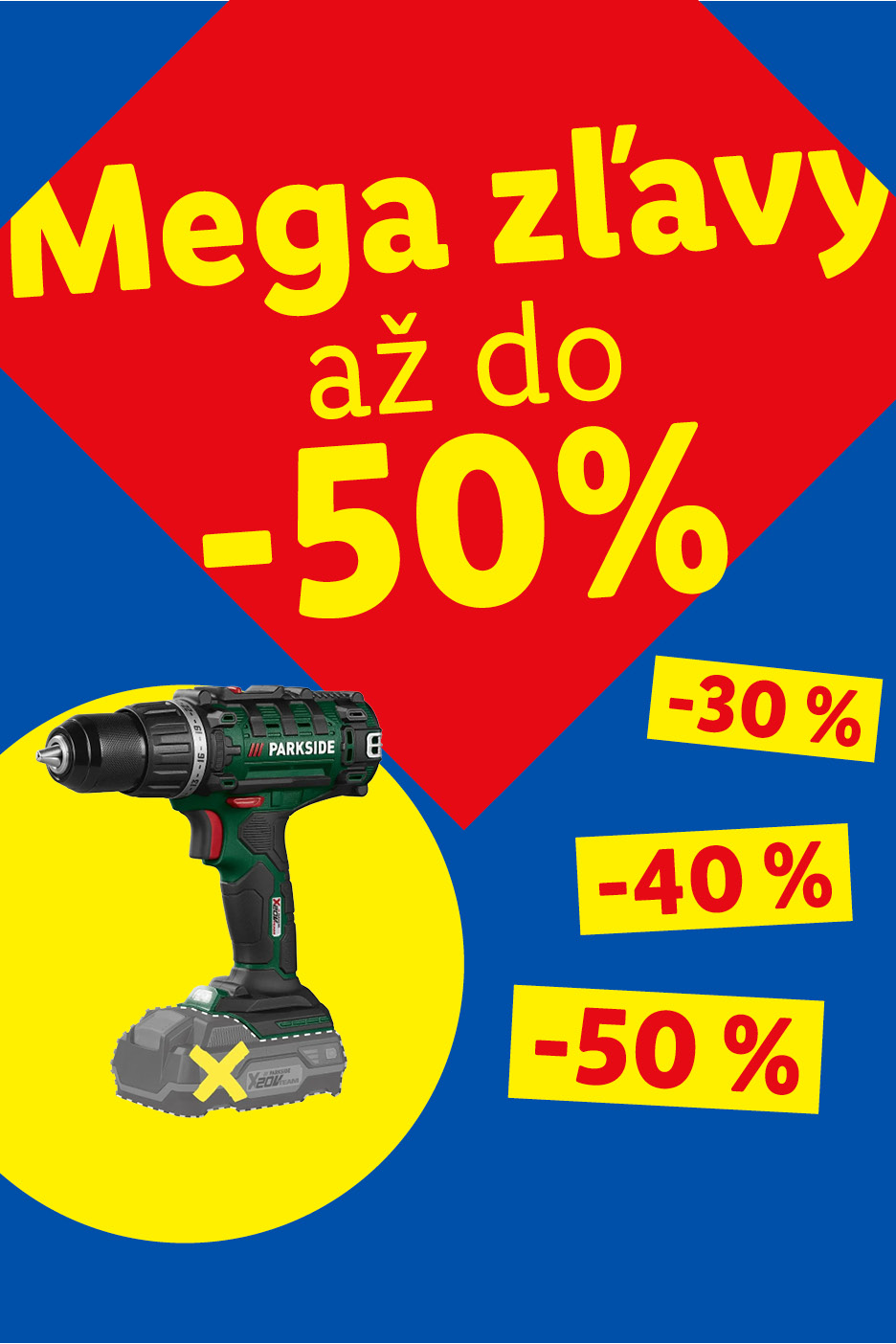 Akumulátorová vŕtačka s mega zľavami až do -50%.