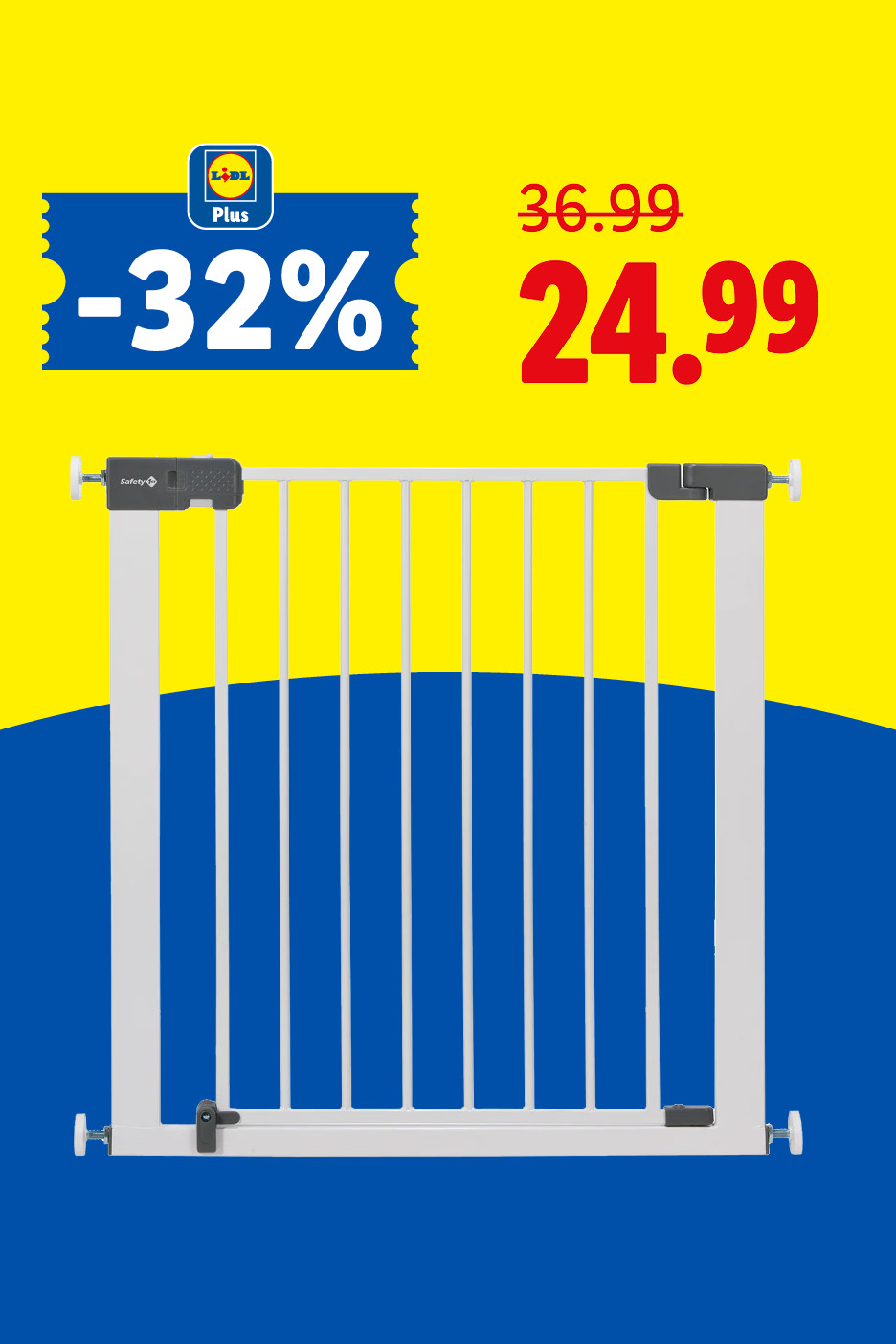 Detská bezpečnostná bránka Safety 1st so zľavou 32% za 24,99 €.