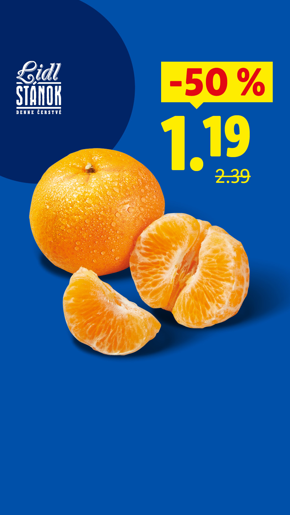 Lidl Stánok: Čerstvé mandarínky so zľavou 50% za 1,19.