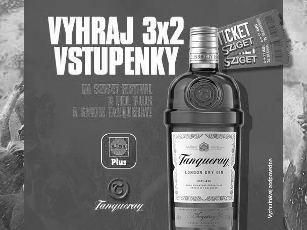 Reklama na Tanqueray gin s výzvou vyhrať lístky na Sziget festival.