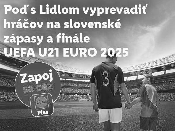 Lidl sponzoruje futbalové zápasy UEFA U21 EURO 2025.
