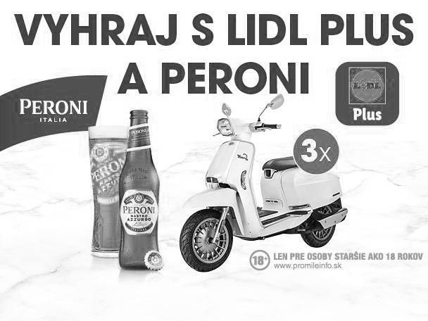 Vyhrajte s Lidl Plus a talianskym pivom, vrátane skútra. Súťaž je pre osoby staršie ako 18 rokov.