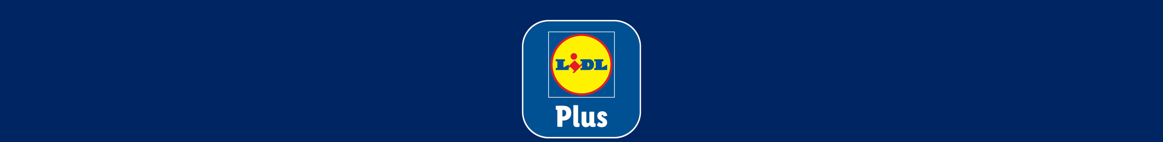 Logo aplikácie s nápisom „Plus“ pod ním na tmavomodrom pozadí.