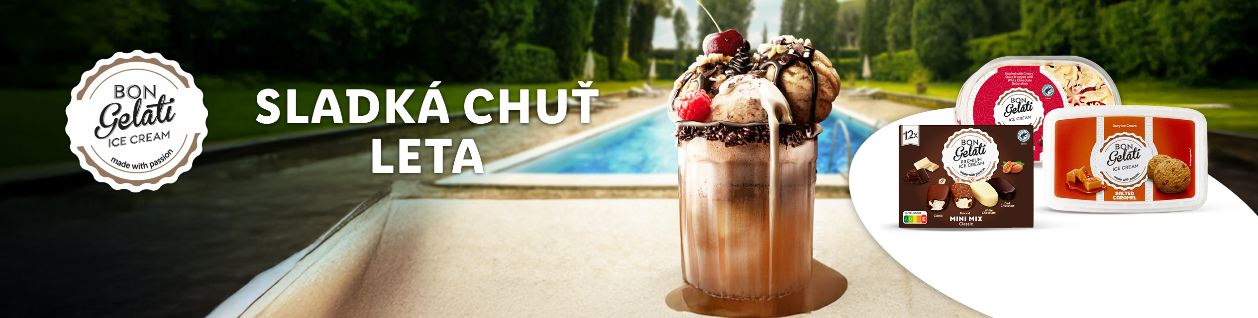 Zmrzlina Bon Gelati: lahodná letná chuť s príchuťami čerešňa a slaný karamel.