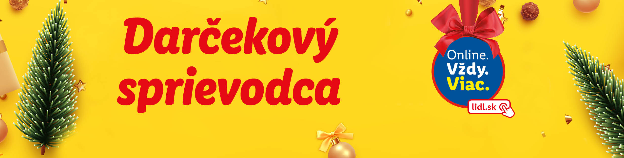 Lidl darčekový sprievodca: vianočné ozdoby, tovar online.