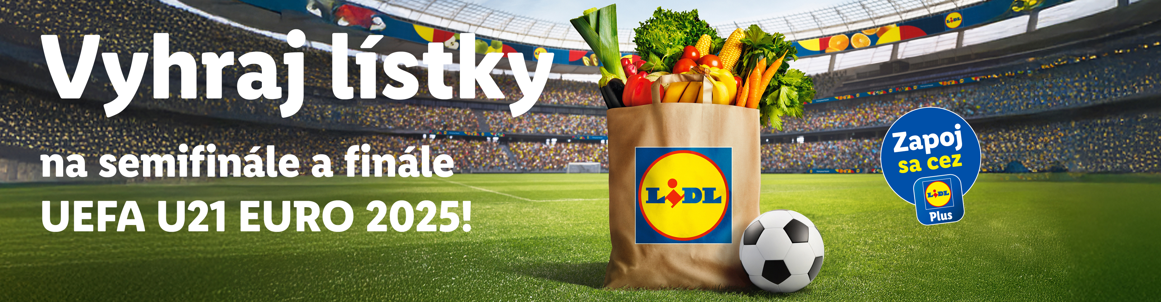 Lidl rozdáva lístky na EURO U21 2025.