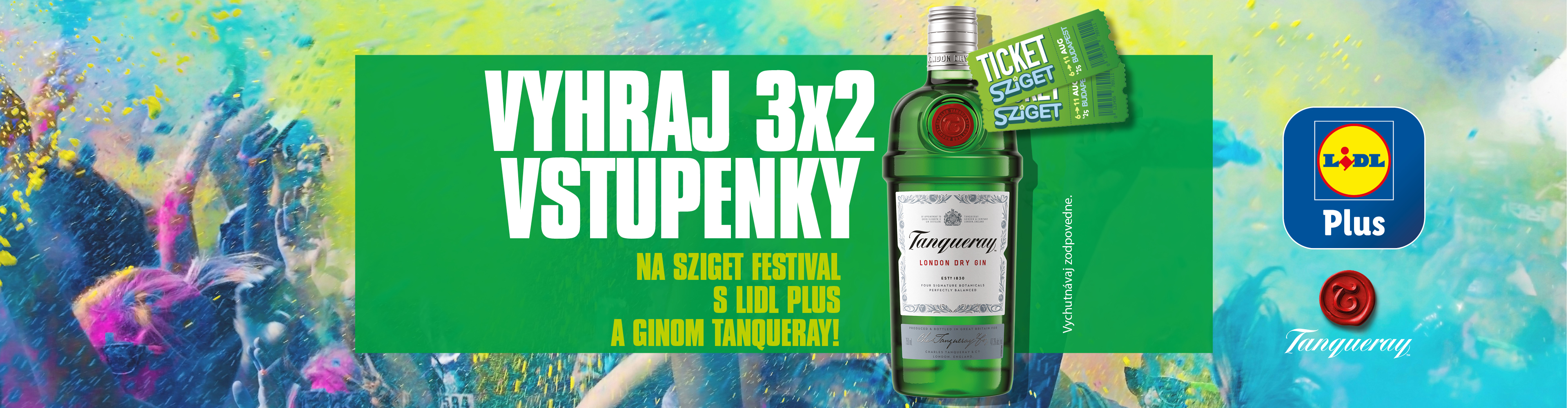 Vyhrajte vstupenky na festival Sziget s Tanqueray a Lidl Plus.