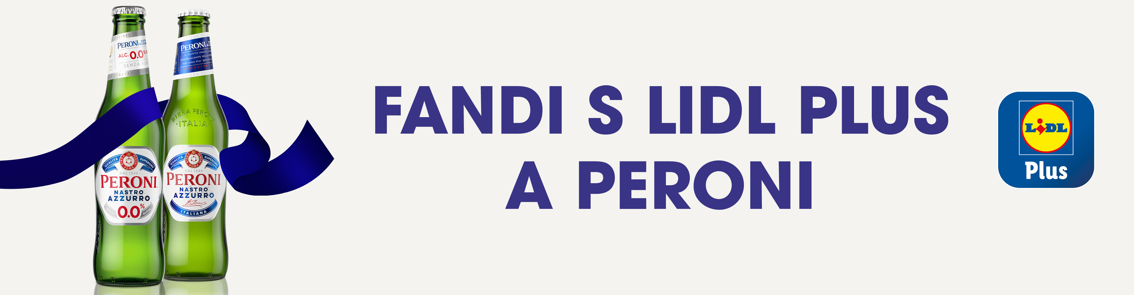 Pivo Peroni (0.0% a klasické) v ponuke Lidl Plus.