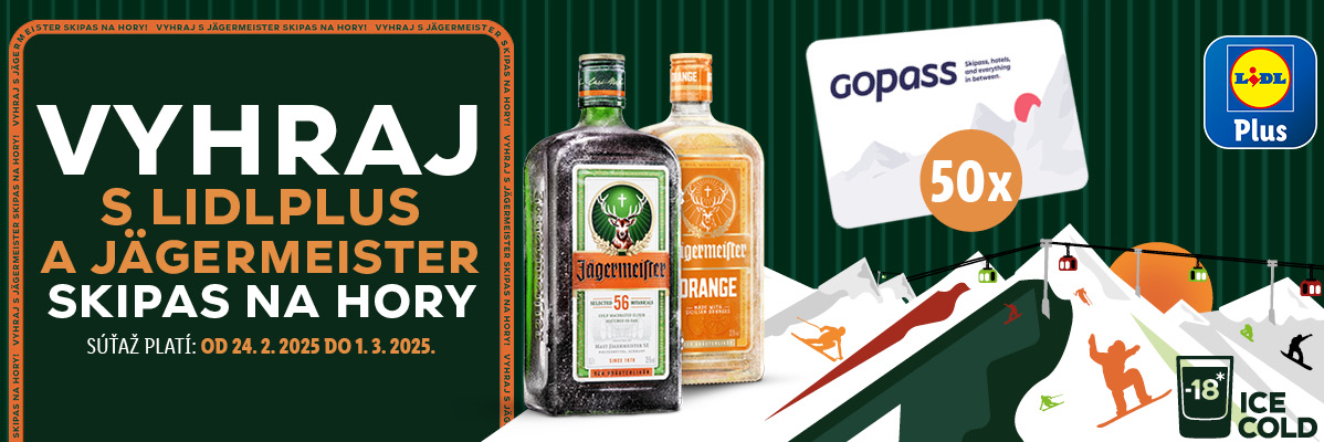 Jägermeister, skipas GoPass: súťaž Lidl Plus.