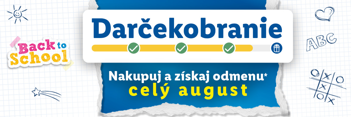 Back to School: Darčekobranie – Nakupuj a získaj odmenu celý august.