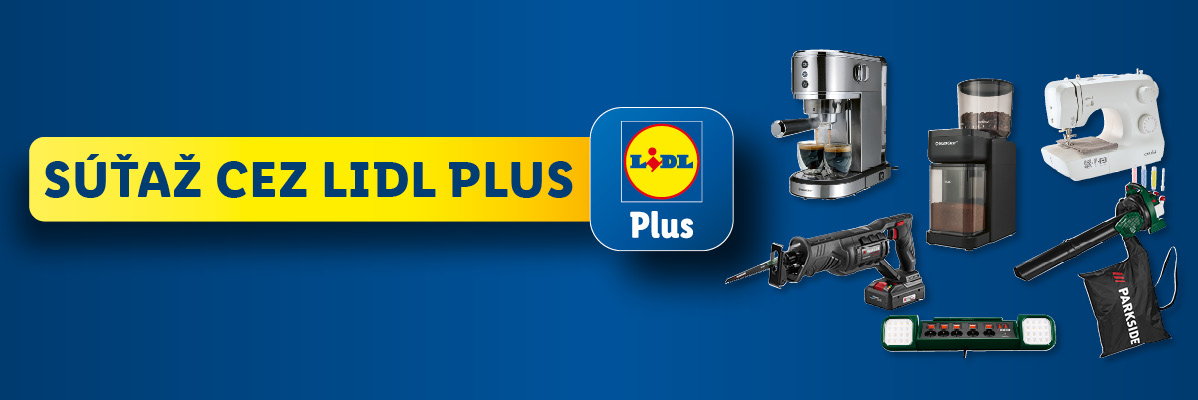 Súťaž cez Lidl Plus s kávovarom, brúskou, šijacím strojom a záhradným fukárom.