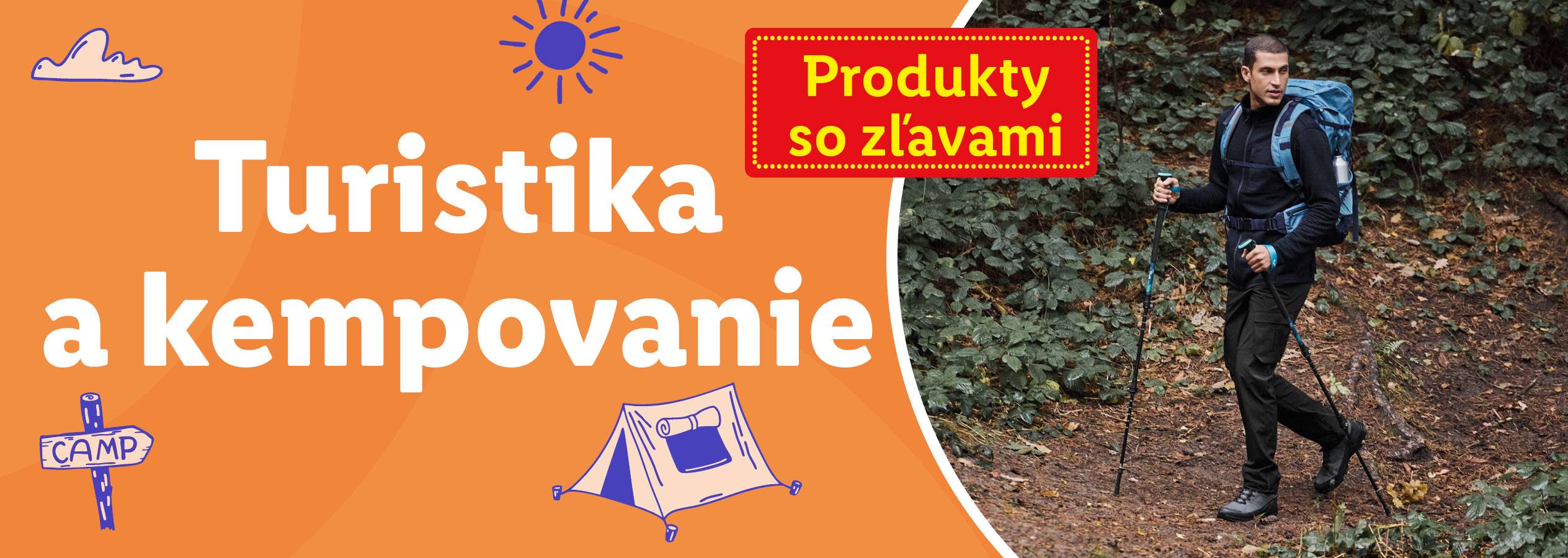 Vybavenie na turistiku a kempovanie: zľavy.