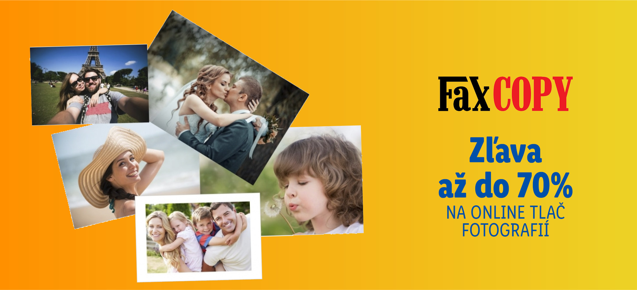 FaxCOPY ponúka zľavu až do 70% na online tlač fotografií.