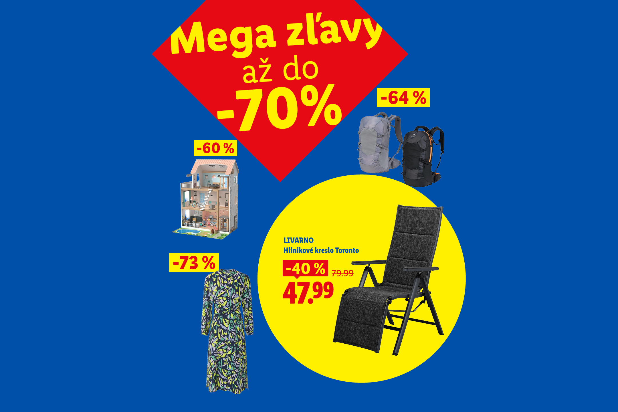 Mega zľavy až do -70% na online shope. Napríklad hliníkové kreslo za 47.99 eur so zľavou 40%.