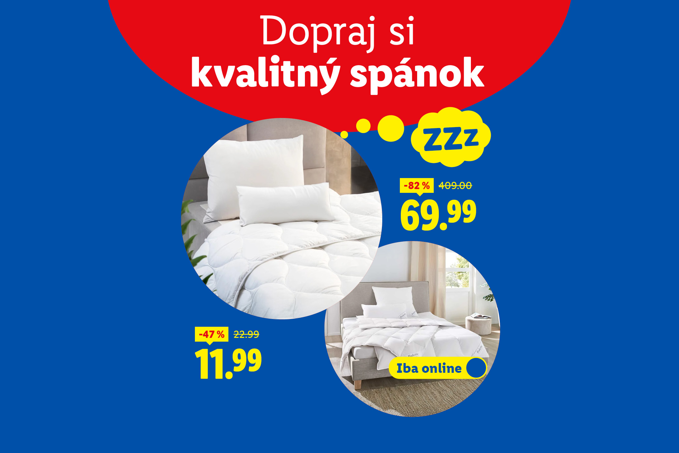 Dopraj si kvalitný spánok. Zľavy iba v online shope.
