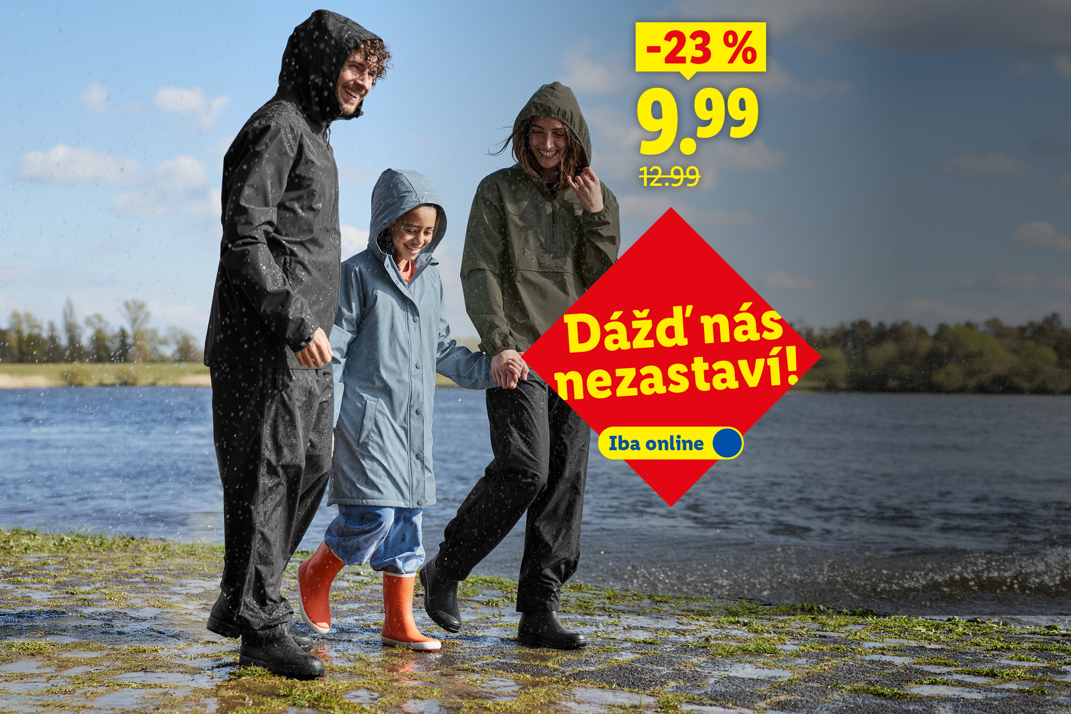 Dážď nás nezastaví!: CRIVIT® Dámska / Pánska nepremokavá bunda za 9,99 € (-23 %, pôvodne 12,99 €). Iba online.