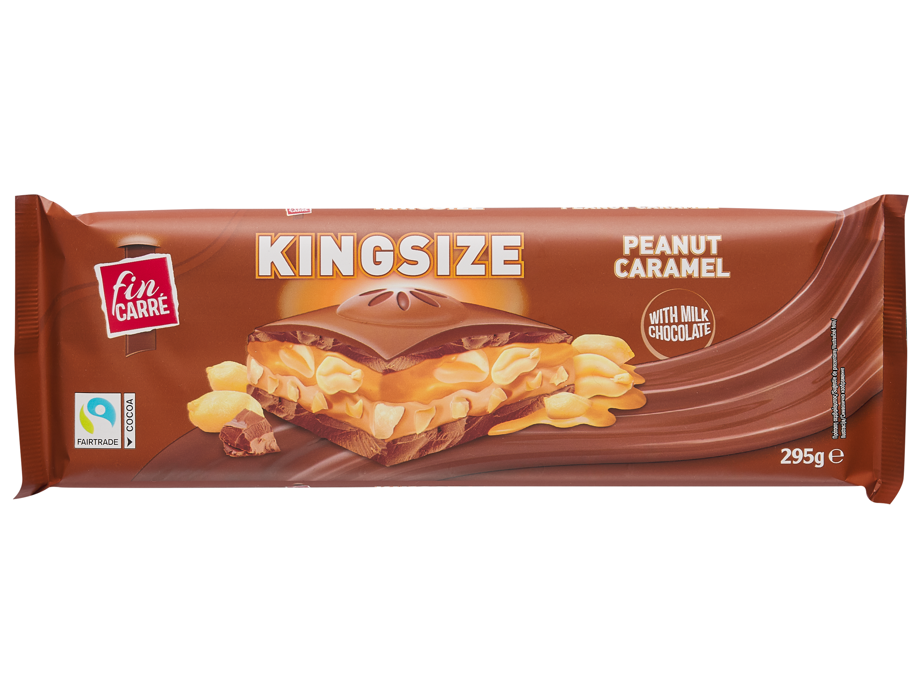 Čokoládová tyčinka Fin Carré Kingsize s arašidovým karamelom a mliečnou čokoládou, 295g.