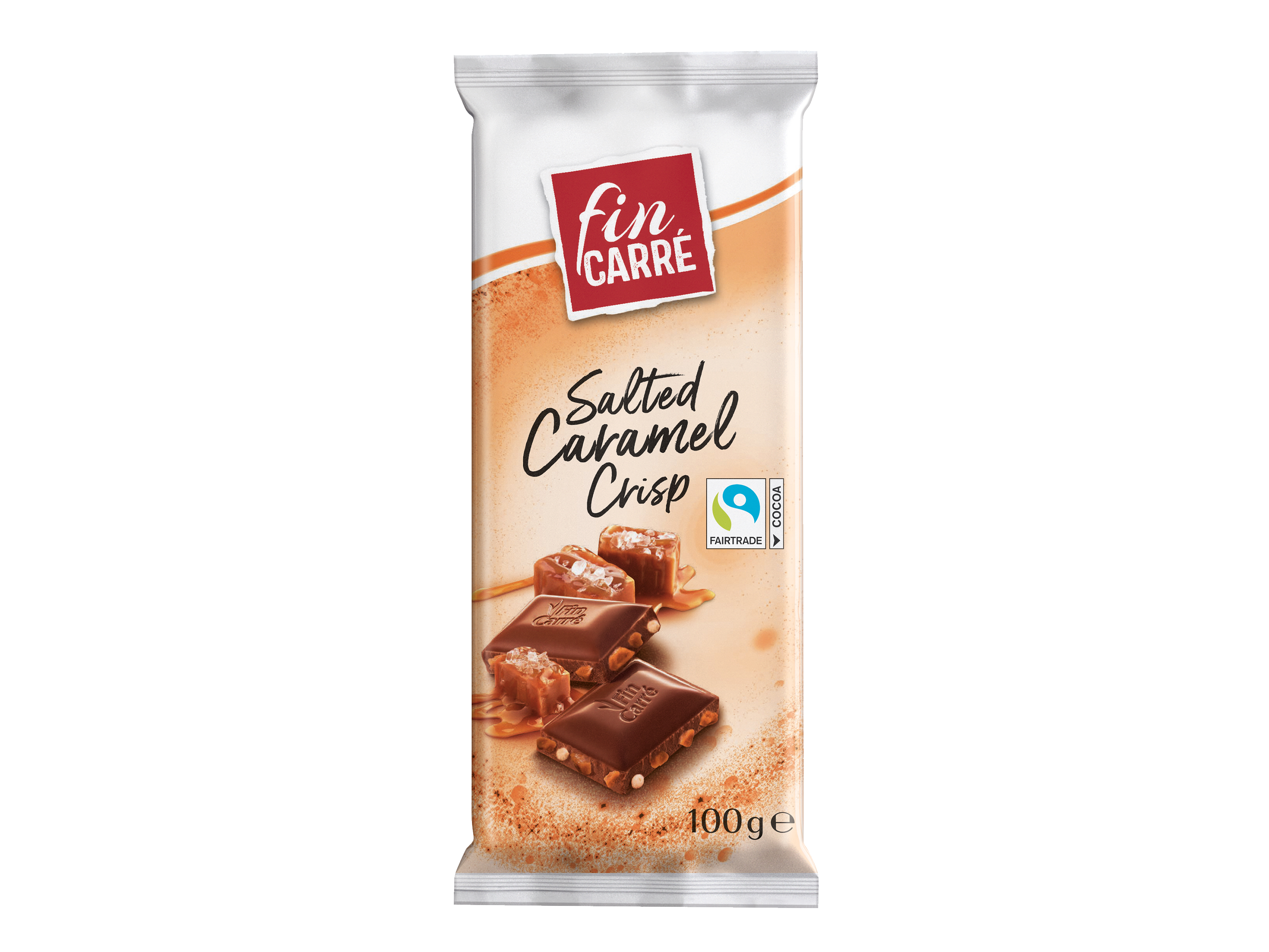Fin Carré Salted Caramel Crisp čokoláda s karamelom a kúskami orieškov, 100g