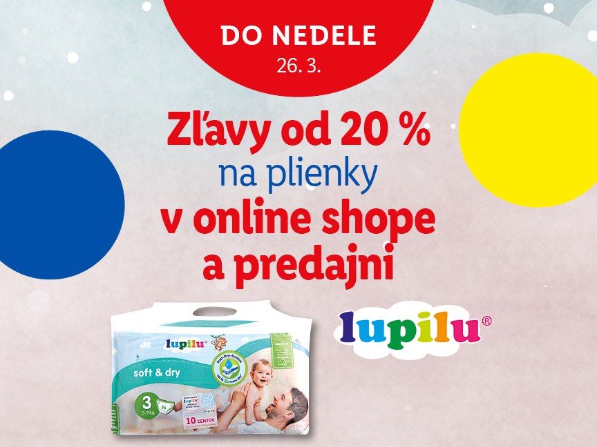 Zľavy na vybrané plienky LUPILU®