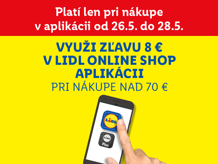 ZĽAVA 8€ nad 70€