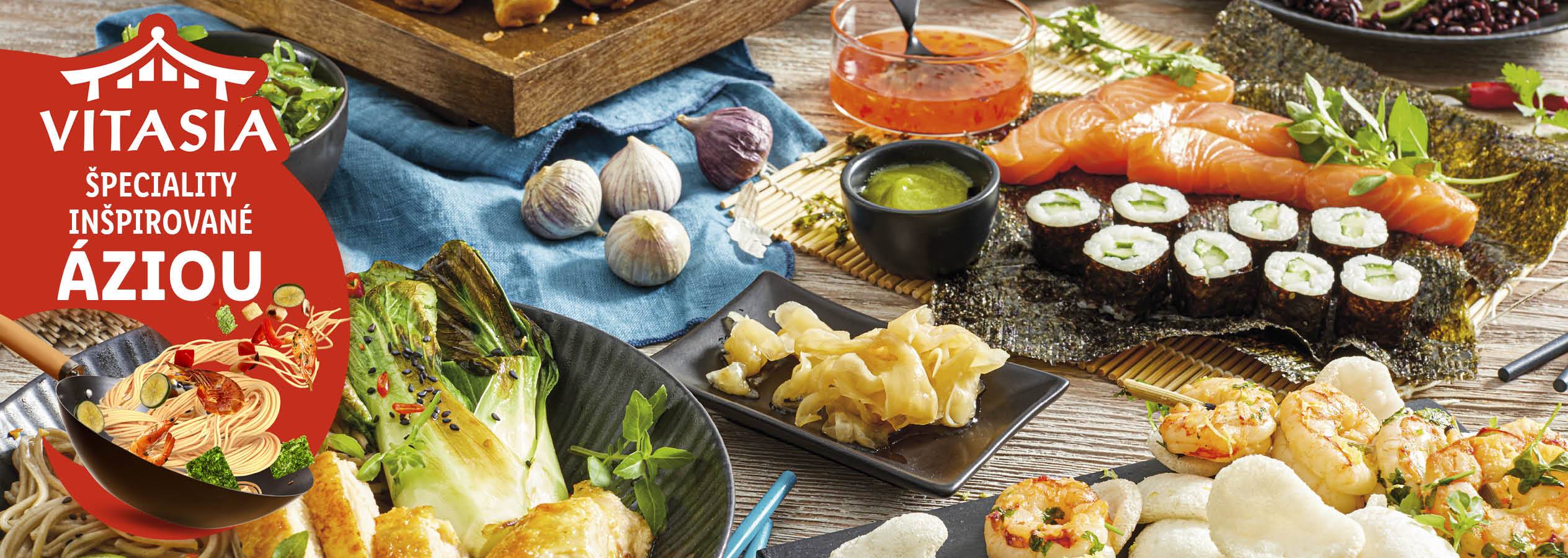 Sushi, losos a ázijské jedlá Vitasia.