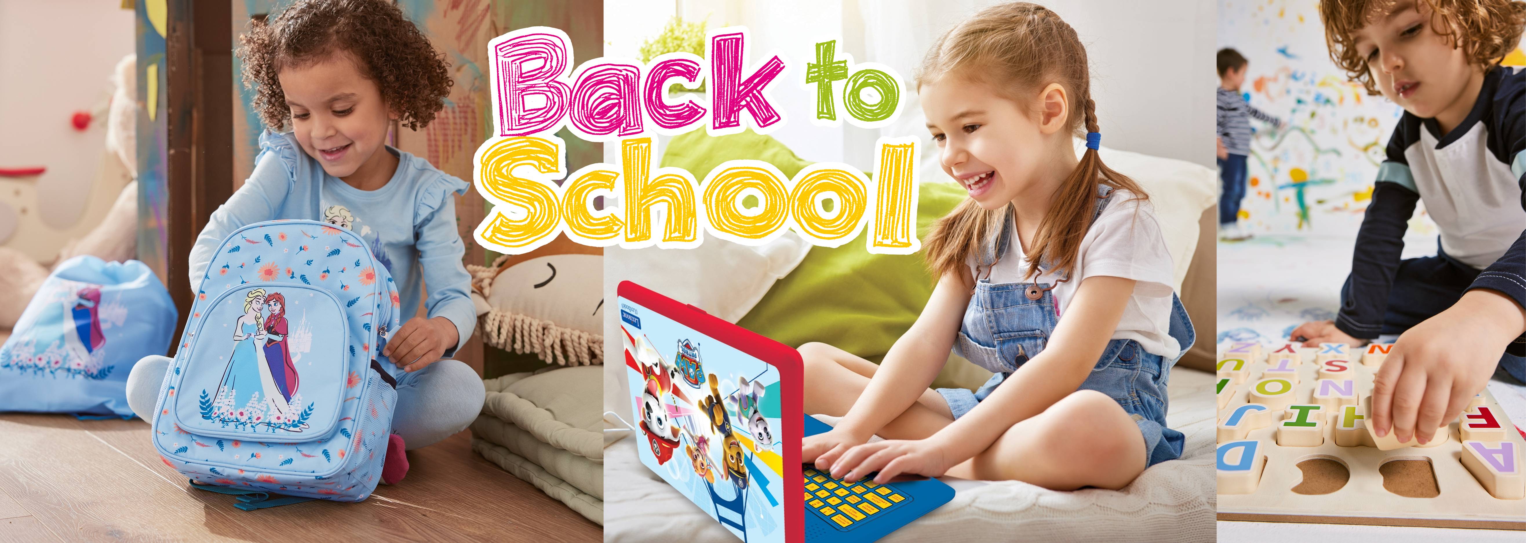 Späť do školy: detské batohy Frozen, notebook Paw Patrol a drevená abeceda.