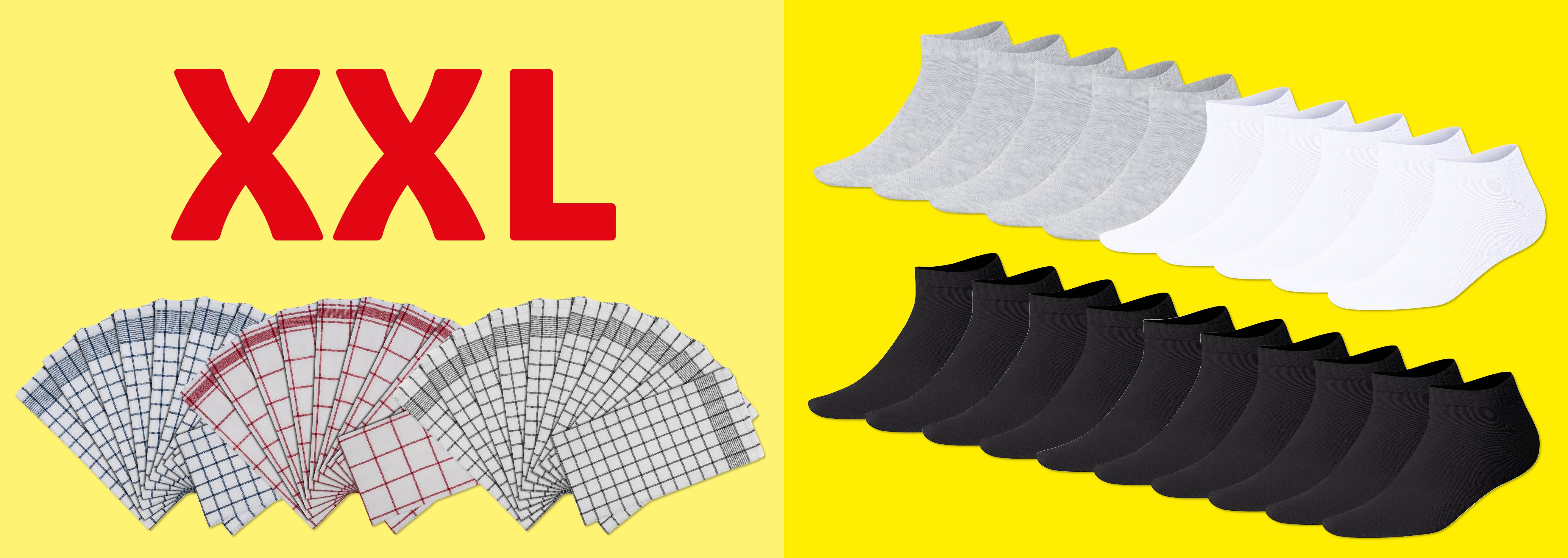 XXL balenie ponožiek a utierok.