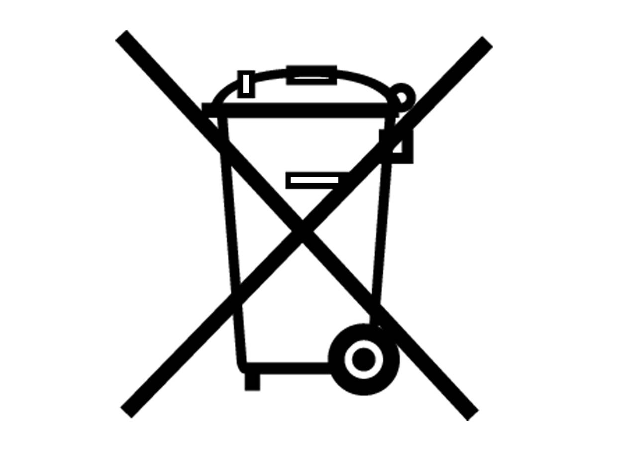 Symbol preškrtnutého koša, ktorý označuje, že výrobok by sa nemal likvidovať s bežným odpadom.