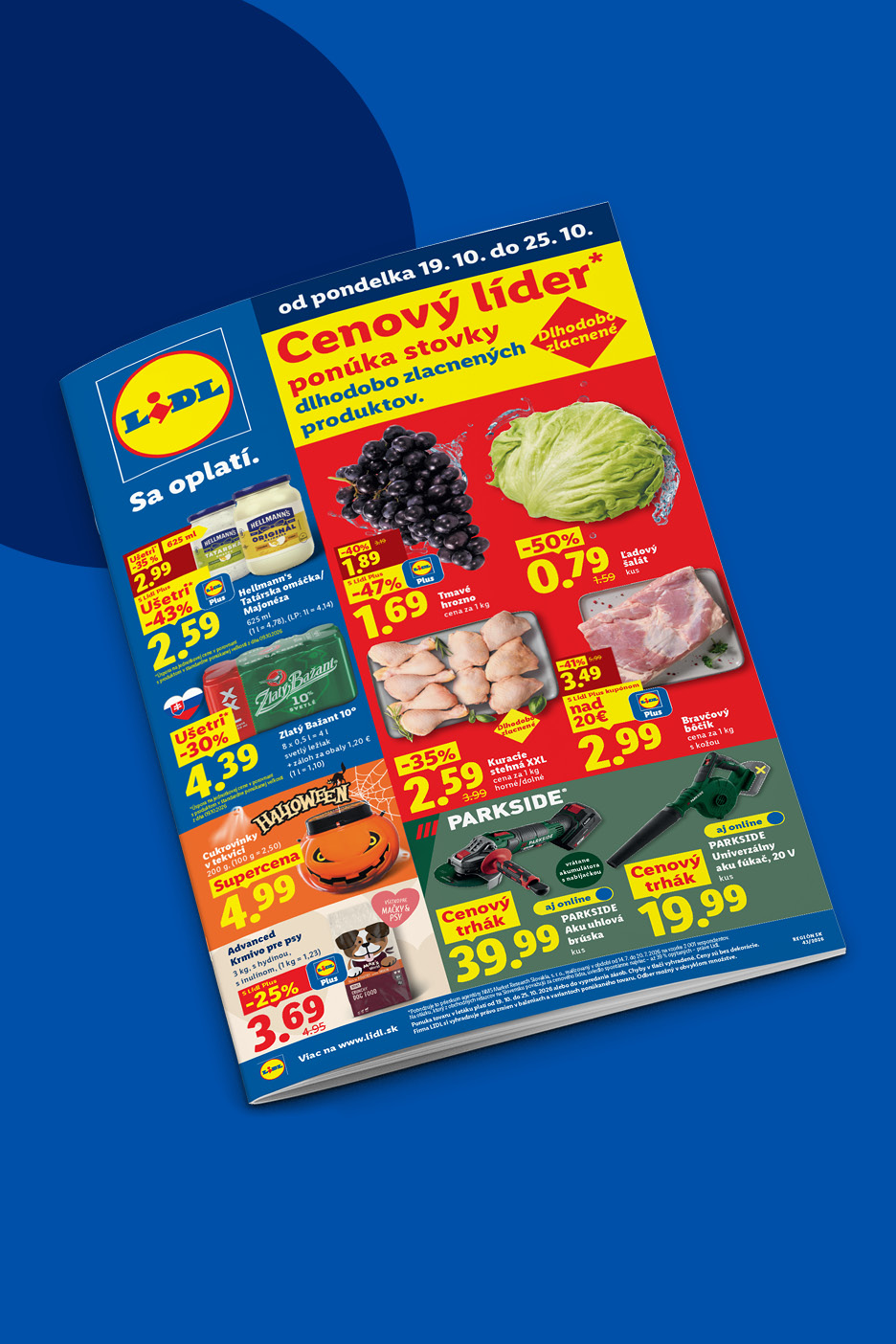 Lidl leták s ponukou od pondelka 19. októbra.