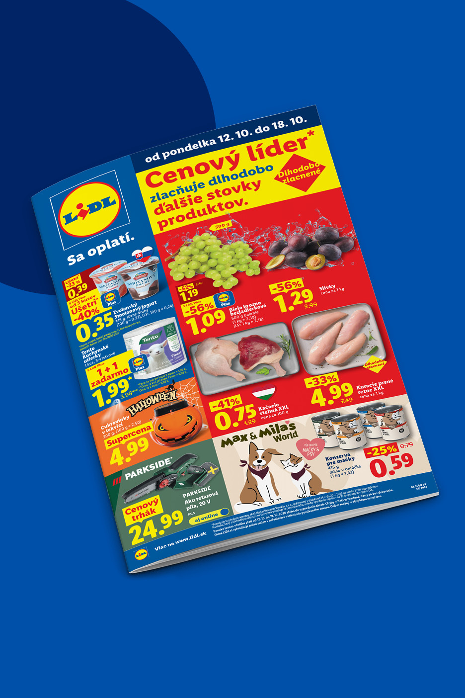 Lidl leták s ponukou od pondelka 12. 10. do 18. 10.