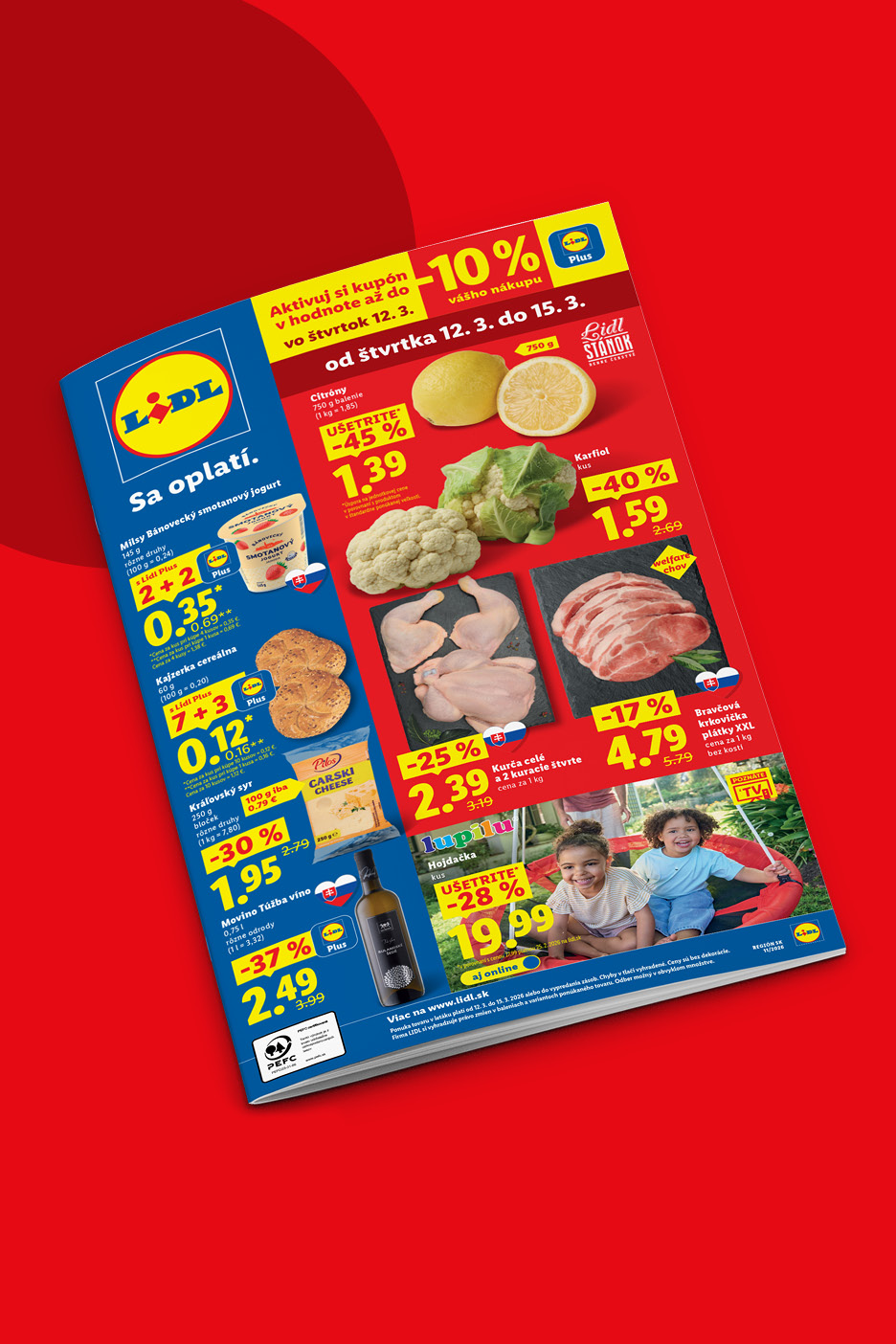 Lidl leták s ponukou od 12. do 15. marca.
