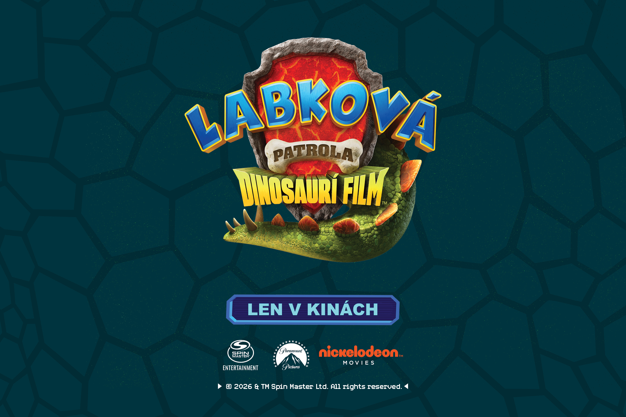 Šteniatka a dinosaury z animovaného filmu Labková patrola: Dinosaury film.