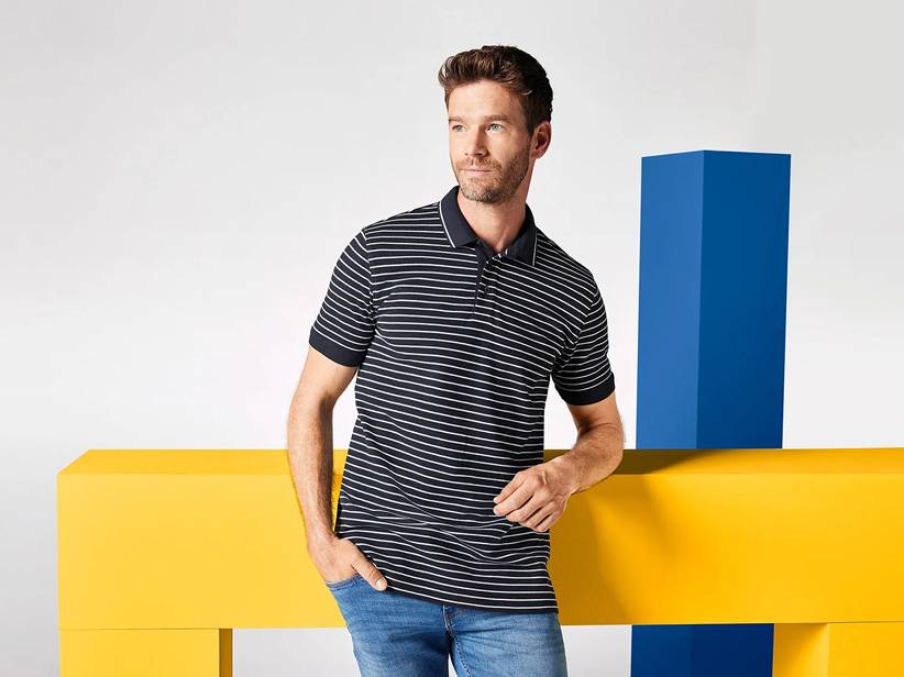 Pánske pruhované polokošele.